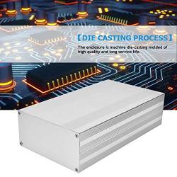Enclosure Box,Aluminum Alloy Electronic Case,Printed Circuit Board Box,Sandblast Oxidized Silver Protective Case,68 x 145 x 250mm,Suitable for decoders, Controllers, Electronic Products