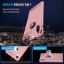 iPhone XR Case with Card Holder and[Screen Protector Tempered Glass x2Pcs] SUPBEC Protective Ultra-Thin-Slim Cover with Silicone TPU Shockproof Rubber Wallet Case for iPhoneXR 6.1''-Rose Gold