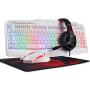 Redragon S101 Wired RGB Backlit Gaming Keyboard and Mouse, Gaming Mouse Pad, Gaming Headset Combo All in ONE PC Gamer Bundle for Windows PC – (White)