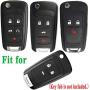 Blue Soft TPU Flip Key Fob Case Holder Jacket Protector for Chevy Equinox Camaro Cruze Malibu Sonic Volt Park Impala Buick Encore Allure Regal Verano Lacrosse