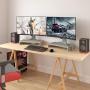 Way Basics TV PC Desktop Modern Computer Monitor Stand Screen Riser (Tool-Free Assembly and Uniquely Crafted from Sustainable Non Toxic zBoard Paperboard), Grey