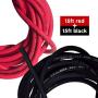 30 ft 10 Gauge High Temperature Wire 150 Degrees C Rated. UL and CSA Rated Silicone Rubber Insulated Cable Black and Red 15 ft of Each Color, Made in USA (30FT 10g Silicone Wire)