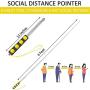Limmoz 6 Feet Social Distance Pointer, Portable Telescopic Handheld Social Pointer Stick, Extendable 6 Feet Pole - Measure Social Distance (Yellow)