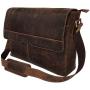 Vintage Computer Leather Laptop Messenger Bags for Men Leather Briefcase Shoulder Bag Man & Women Bag (16 INCH)