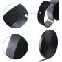 Fastening Tape Cable Ties Reusable Fastening Nylon Tape 3/4 Inch Double Side Hook Roll Hook and Loop Straps Wires Cords Management Wire Organizer Straps (30 Yard, Black)