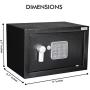 Home and Office Electronic Safe Box with Digital Keypad & Keys, Money Lock Boxes, Safety Boxes for Home, Office, Hotel Rooms, Business, Jewelry, Gun, Cash, Steel Alloy Drop Safe 6.7 x 9 x 6.7 inches
