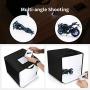 Portable Photo Studio Light Box,12''x12'' Professional Dimmable Shooting Tent Kit with 112 LEDs Lights & 6 Backdrops for Jewelry and Small Items Product Photography