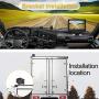 Podofo Backup Camera Kit, HD 1080P 7  Monitor Display Reversing Rear View Camera for Trucks RVs Trailers Campers, Two Video Channels Color Night Vision, Built-in DVR IP68 Waterproof