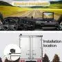 Podofo Backup Camera Kit, HD 1080P 7  Monitor Display Reversing Rear View Camera for Trucks RVs Trailers Campers, Two Video Channels Color Night Vision, Built-in DVR IP68 Waterproof