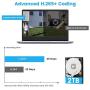【2 Way Audio】 Wireless Security Camera System, Fyuui 1080P 8 Channel Wireless Surveillance NVR with 2TB Hard Drive, 8pcs 2.0 Megapixel (1920×1080P) WiFi IP Bullet Camera Outdoor Indoor, H.265+ NVR