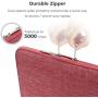 NIDOO 10 Inch Laptop Sleeve Case Water Resistant Protective Portable Bag for 9.7'' 10.5'' 11'' iPad Pro/ 10.5'' iPad Air/ 10'' Microsoft Surface Go/ 10.1'' Lenovo Yoga Book/ 10.5'' Samsung Galaxy Tab S4, Red