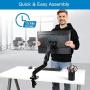 Single Monitor Mount - Articulating Gas Spring Monitor Arm, Adjustable Vesa Mount Desk Stand with Clamp and Grommet Base - Fits 17 to 27 Inch LCD Computer Monitors 4.4 to 14.3lbs Single Monitor Mount - Articulating Gas Spring Monitor Arm, Adjustable Vesa Mount Desk Stand with Clamp and Grommet Base - Fits 17 to 27 Inch LCD Computer Monitors 4.4 to 14.3lbs