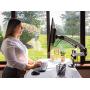 Ergotech Dual Freedom Arm, Includes Two Aluminum Articulating Arms, 8.4-17.8 lbs. Weight Capacity per Arm, Suitable for Monitors up to 27 inches, VESA Compatible 75×75, 100×100, Silver