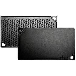 Lodge Pre-Seasoned Cast Iron Reversible Grill/Griddle, 16.75 Inch x 9.5 Inch, Black