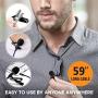 Wired Lavalier Lapel Microphone for iPhone Android Smartphone Omnidirectional Mic for Recording with Clip-on for Bloggers and Vloggers