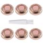 Gift2U Facial Hair Remover Replacement Heads, 6pcs Rose Gold Electronic Shaver Head Cutter Replacement with 18K Gold-Plated Blade Cover for Face, Leg, Armpit, Back, etc