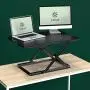 Zinus Tina Smart Adjust Standing Desk / Adjustable Height Desktop Workstation / 32'' x 22'' / Black