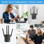 WiFi Extender,Wireless Range Extender,1200Mbps | 2.4GHz and 5.0GHz Dual Band WiFi Repeater Wireless Signal Booster, WiFi Booster for The House 360 Degree Full Coverage Network (Black)