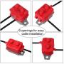 2 Pieces DC 12V - 24V Automatic Reset Circuit Breaker with Cover Stud Bolt and 4 Pieces Wire Lugs for Battery Chargers, Trucks, Buses, Electric Cars, Car Engines and Automotive Supplies (40 Amp)