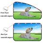 ZATOOTO Car Side Window Sun Shades - Front Rear 4 pcs Magnetic Privacy SunShades Labrador Dog Pattern Design SUV Windshield Curtain for Baby Kids