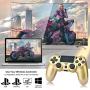 Game Controller for PS4,Wireless Controller for Playstation 4 with Dual Vibration Game Joystick (Gold)