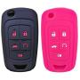 Coolbestda 2Pcs Folding 5buttons Key Fob Remote Cover Keyless Entry Protector Holder Case for Chevrolet Equinox Camaro Cruze Malibu Sonic Volt Park