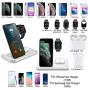 Wireless Charger, 15W Foldable Fast Qi 3 in 1 Wireless Charging Station Compatible with iPhone 11/12/XR/XS/X, iWatch SE/6/5/4/3, Airpods pro/2, FDGAO Wireless Charging Stand for Galaxy S20/S10