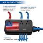DOACE X11 2200W Travel Voltage Converter for Hair Dryer Straightener Curling Iron, 10A Travel Power Adapter with 6A 4-Port USB and UK/AU/EU/US Plug Wall Battery Chargers for Cell Phone Camera Laptop