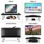 Monitor Stand for Computer & Laptop Screen - Solid Bamboo Riser Supports The Heaviest Monitors, Printers, or TVs - Perfect Shelf Organizer for Office Desk Accessories & TV Stands (Black)