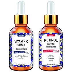 Vitamin C Serum, Retinol Serum - Envisha Day and Night Serum 2-Pack - Face Serum for All Skin
