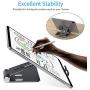 Foldable Apple Watch Stand - OMOTON Portable Aluminum 2 in 1 Charging Stand Holder Dock for Nightstand, Designed for Apple Watch, Compatible with All iPhone and Android Phones, Black
