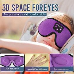 Boodlab Sleep Headphones Bluetooth Sleep Mask, 3D Sleep Eye Mask with Ultra-Thin HD Stereo Speakers Washable Adjustable for Sleeping Side Sleepers, Air Travel,Yoga,Meditation,Holiday