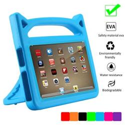 Riaour Tablet 7 Case for Kids All-New 7 Tablet Case (9th Gen/7th Gen/5th Gen, 2019 2017 2015 Release) Anti Slip Shockproof Light Weight Kids Friendly Protective Case (Blue)
