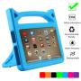 Riaour Tablet 7 Case for Kids All-New 7 Tablet Case (9th Gen/7th Gen/5th Gen, 2019 2017 2015 Release) Anti Slip Shockproof Light Weight Kids Friendly Protective Case (Blue)