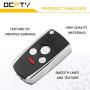 OCPTY 2X Key Shell Case 4 Buttons Replacement for Accord Pilot CR-V Civic Ridgeline