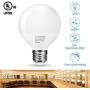 LED Vanity Light Bulb, JandCase 5W G25 LED Bulb, 60W Equivalent, 2700K Warm White, 500LM, Makeup Mirror Round Light Bulb for Bathroom, Not Dimmable, UL Listed, E26 Base, 3 Pack