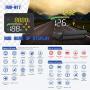 ACECAR Head-up Display,Upgrade Car HUD 3.5’’ Dual Mode OBD2/GPS Windshield Projector with Speed,Digital Clock,Overspeed Warning,Mileage Measurement,Water Temperature,Direction,for All Vehicles