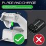 Fosmon Dual Controller Charger Compatible with Xbox One/One X/One S Elite (Not For Xbox Series X/S 2020) Controllers, (Two Slot) High Speed Docking Charging Station with 2 Rechargeable Battery - White