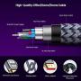8k DisplayPort 1.4 Gaming Cable for 2077, Capshi DP Cable Nylon Braided/Aluminum Alloy(4K@144Hz,8K@60Hz) Gold-Plated Ultra 6.6ft for Laptop PC TV etc- Gaming Monitor Cable (Grey)