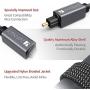 Digital Optical Audio Cable (10 Feet) - [Flawless Audio, Secure Connection] iVanky Slim Braided Digital Audio Optical Cord/Toslink Cable for Sound Bar, TV, PS4, Xbox, Samsung, Vizio - CL3 Rated, Grey