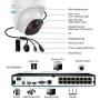 Reolink 4K 16CH PoE Video Surveillance Camera System, H.265 8pcs 8MP PoE IP Security Cameras Outdoor with a 8MP 16-Channel NVR, 3TB HDD pre-Installed, RLK16-800D8