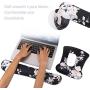 iLeadon Keyboard Wrist Rest Pad and Mouse Wrist Rest Support Mouse Pad Set, Non Slip Rubber Base Wrist Support with Ergonomic Raised Memory Foam for Easy Typing & Pain Relief, Black Lotus
