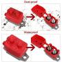2 Pieces DC 12V - 24V Automatic Reset Circuit Breaker with Cover Stud Bolt and 4 Pieces Wire Lugs for Battery Chargers, Trucks, Buses, Electric Cars, Car Engines and Automotive Supplies (40 Amp)
