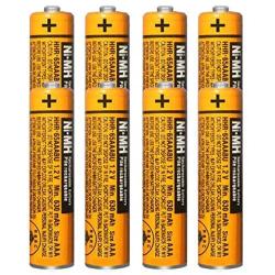 8 Pack HHR-65AAABU NI-MH Rechargeable Battery for Panasonic 1.2V 630mAh AAA Battery for Cordless Phones