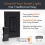 RunLessWire Click for Philips Hue Wireless Dimmer Light Switch, Smart Switch with Battery-Free Installation (Switch, Black)