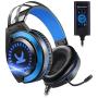 VANKYO Gaming Headset CM7000 with Authentic 7.1 Surround Sound Stereo PS4 Headset, Gaming Headphones with Noise Canceling Mic & Memory Foam Ear Pads for PC, PS4, PS5, Xbox One, Nintendo Switch, Blue