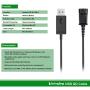 Call Center Office Headset Quick Disconnect QD Cable to USB Plug Adapter Compatible with Plantronics Headset QD Connector Plug to Any Computer Laptop VOIP Softphone
