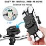 Bike & Motorcycle Phone Mount Holder. Bicycle Handle Universal Cell Phone Bracket.Shockproof Silicone. Double Reinforcement. for iPhone,Samsung or Any Smartphone. and The 360° Swivel is Perfect