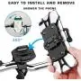 Bike & Motorcycle Phone Mount Holder. Bicycle Handle Universal Cell Phone Bracket.Shockproof Silicone. Double Reinforcement. for iPhone,Samsung or Any Smartphone. and The 360° Swivel is Perfect