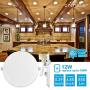 6 Inch LED Recessed Lighting with Junction Box, Smooth Trim, 2 Pack, 12W= 100W, 3000K Warm White, 850LM Dimmable Downlight, Canless Lighting for Shallow Ceiling, Energy Star & ETL Certified